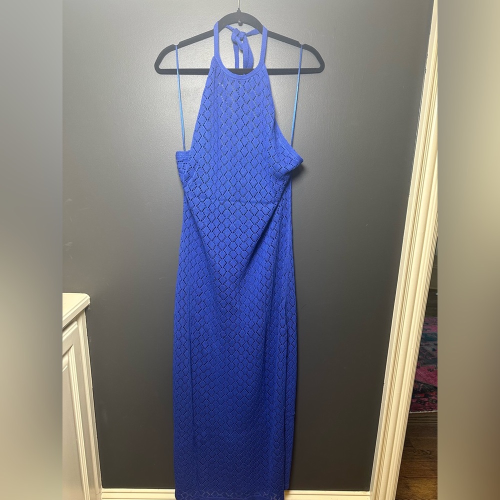 Anthropologie | SUNDAY IN BROOKLYN HALTER CROCHET COVER-UP MIDI DRESS | 1X | NWT